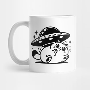 Cute cat caught by ufo Mug